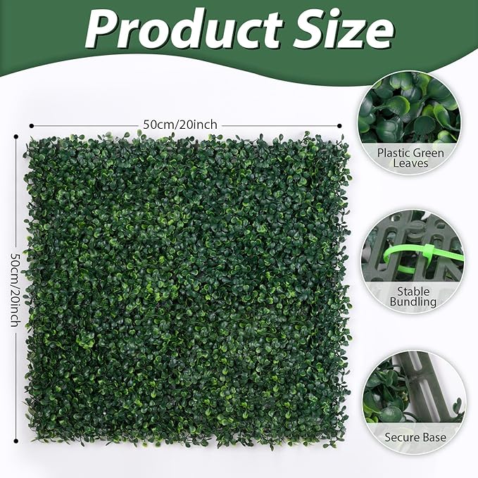 SNOWSTAR Green Grass Claw Clip Organizer Holder, 20x20 inch Hair Clip Stand for Women and Girls, Wall Decor Display