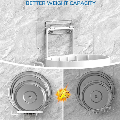 MASADI 2 Tier Soap Dish Holder, Soap Bar Holder with Hooks, Shampoo Bar Caddy for Shower Wall, Razor Holder for Shower, Bar Soap Container 304 Stainless Steel, Bathroom(White)