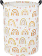 Rainbow Baby Laundry Basket Baby Hamper for Nursery Girl Kids Hamper Cute Kids Toys Storage Bin Organizer Rainbow Room Decor for Home(Star Rainbow)