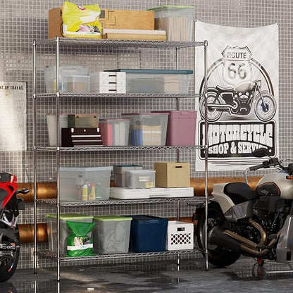 24" Deep x 60" Wide x 86" Height Wire Shelving Kit | 5-Tier | NSF Commercial Storage Rack Unit