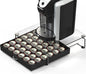 DecoBrothers Crystal Tempered Glass Holder Drawer for 36 Coffee Pods Storage, Black