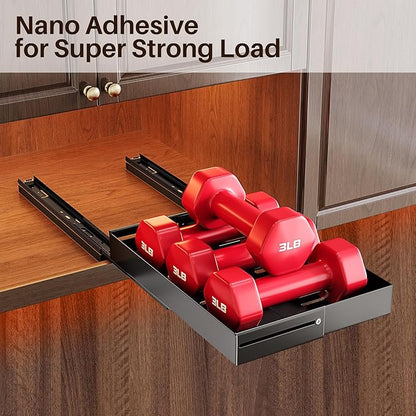 SNTD Pull Out Spice Rack for Upper Cabinet - Expandable Organizer with Smooth Ball Bearing Slides, No Drill Mounting Spice Storage for Kitchen (1 Pack, 4.1" to 7.2" W X 10" D X 2.2" H)