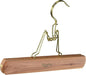 Woodlore Cedar Pant Hanger with Brass Plated All-Steel Fastening Device, 3-Pack