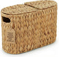 DEILSY™ Natural Water Hyacinth Toilet Paper Basket for 6 Rolls, Slim Toilet Paper Storage Basket with Built-in Handles for Bathroom or Powder Room (6 Rolls)