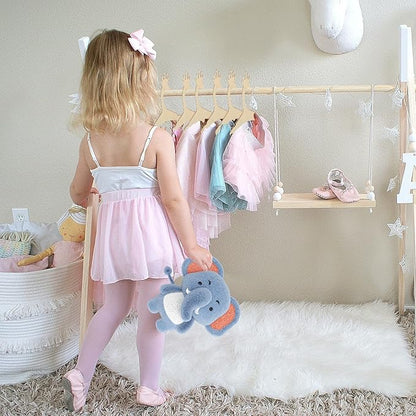 20PCS Wooden Kids Hangers 9" Baby Clothes Hangers, Baby Children Wooden Hangers, Cute Little Kids Hangers, Newborn Girl Boy Hangers for Clothing Pants Coats Skirts Storage (Crown)