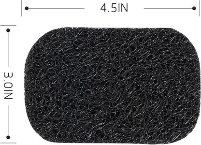 15 Piece Soap Savers Pads - Black BPA Free Holder for Bar Soap, Non-Slip Self Draining Dish Lift for Shower, Kitchen, Bathroom - Tray Bulk Accessories