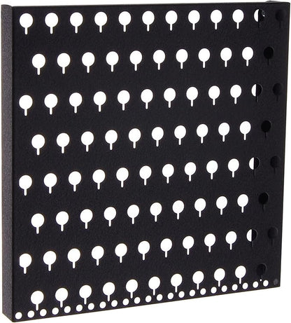 Angelynn's Wall Mounted Earring Holder Organizer Display for Small and Medium Women Post Stud Dangle Pierced Earrings, Hanging Closet Jewelry Storage Rack, Sariea Black 12"x12"