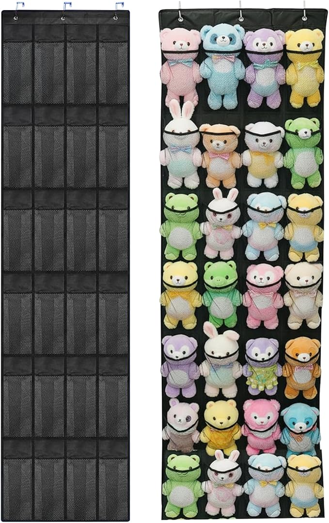 Wall Pocket, Shoe Rack, Plush Storage, Wall Mounted, 24 Pockets, Large Capacity, Space Saving, Shoe Storage, Entryway, Closet, Hanging Storage, Mesh, Breathable, Over the Door, Multi Wall Pockets
