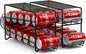 Sorbus 2-Pack Soda Can Dispenser Rack – Beverage Organizer for Refrigerator, Holds 12 Standard 12oz Cans (Black)