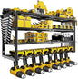 Heavy Duty Power Tool Organizer Wall Mount, Cordless Drill Hanger Storage Rack, Battery Tool Holder Utility Rack with Side Wrench Rack for Garage Workshop-32 Inch 8 Slots