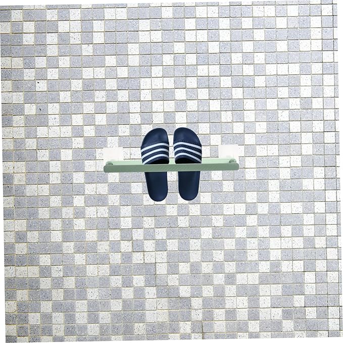 Amosfun Wall-mounted Telescopic Shoe Rack Bathroom Slipper Holder Sturdy Space-saving Design for Easy Installation and Organization Your Home