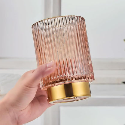Makeup Brush Holder Organizer,Toothbrush Holders,Desk Pen Pencil Holder,Multifunctional Vintage Glass Brush Cup(A3-27-US)
