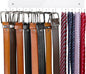 Belt Hanger Wall Mounted, Wooden Belt Organizer Max 12 Storage Capacity, 180° Rotating Space Saving Hangers for Ties, Tank Tops, Scarves, Bras, Keys, Bags White 1 Pack