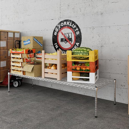 24" Deep x 72" Wide x 14" Height Wire Shelving Kit | 1-Tier | NSF Commercial Storage Rack Unit