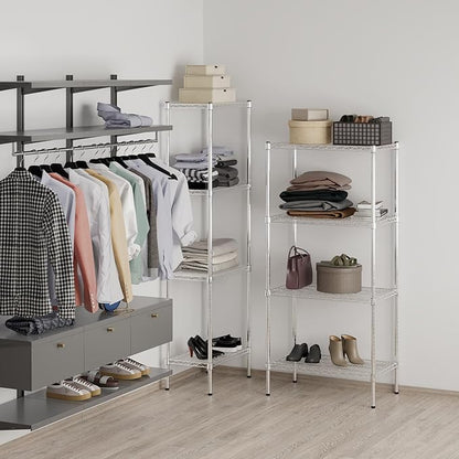 18" Deep x 30" Wide x 64" Height Wire Shelving Kit | 4-Tier | NSF Commercial Storage Rack Unit