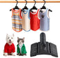 54 Pcs Dog Clothes Hangers 7 Inch Black Plastic Pet Clothes Hanger with Anti-Slip, Pet Clothes Hangers Suitable for Dog, Cat Clothes, Small Pet Clothes, Pet Wardrobe Organization Hangers