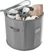 Round Shoe Storage Organizer, Zapateras Organizer RV Shoe Boxes Small Space Shoe Basket for Closet/Entryway Mudroom Shoe Containers - Gray