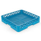 Carlisle FoodService Products OptiClean Combination Flatware Rack for Commercial Dishwashers – Open Bottom Grid Design, Holds Flatware, Ramekins, and Smallwares, 19.75" x 19.75", Blue