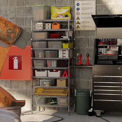 21" Deep x 36" Wide x 86" Height Wire Shelving Kit | 10-Tier | NSF Commercial Storage Rack Unit
