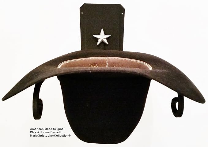 American Made Cowboy Hat Holder Star 89 BLK/SLV