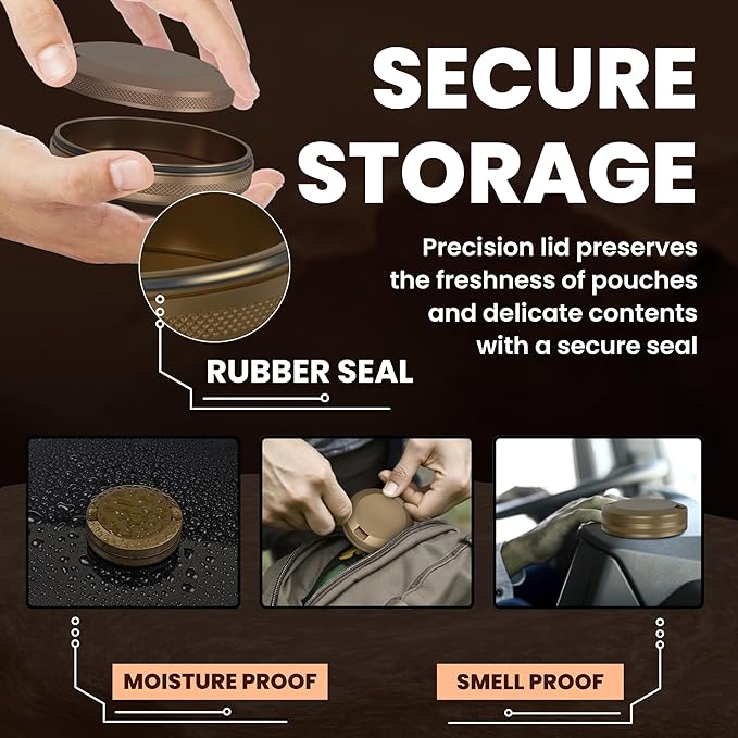 Premium Aluminum Pouch Organizer with Dual Compartment | Waterproof Secure Seal | Compact & Pocket-Friendly | Slim & Lightweight Modern Design for Everyday Use