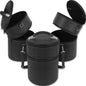 Black Dual Compartment Hat Case for Fez, Crown & Caps – Masonic Style Storage Case with Shoulder Strap & Velvet Interior