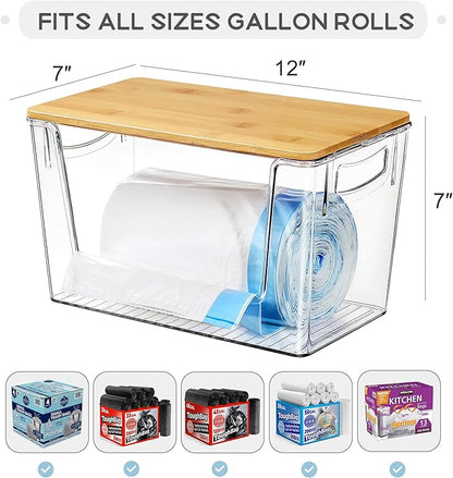 Pantry Organizers Storage, 2 Pack Large Clear Storage Bins for Onion, Potato, Garlic, Canned Food, Organizer Bins for Under Sink, Kitchen, Countertop, Bathroom