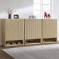 SICOTAS Shoe Cabinet 44 inch Tall Fluted Shoe Cabinet with Doors & 4 Shelves Wooden Large Hidden Shoe Storage Organizer Modern Free Standing 6-Tier Cabinet for Entryway Living Room Closet
