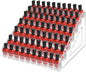 Nimiah Nail Polish Organizer Holder - 7 Layers Nail Supplies Rack Holds up to 96 Bottles Clear Acrylic Display Shelf for Eyeglass Essential Oils Ink Storage