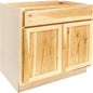 Quicklock RTA (Ready-to-Assemble) | Base Kitchen Cabinets - Shaker Style | Made in America (Rustic Hickory, 36" Wx34.5 Hx24 D Base)