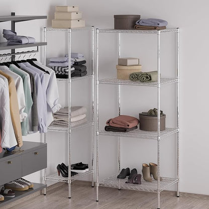 24" Deep x 30" Wide x 74" Height Wire Shelving Kit | 4-Tier | NSF Commercial Storage Rack Unit