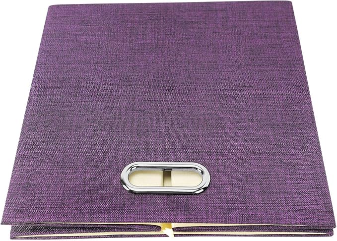 Posprica Storage Boxes, Foldable Organiser Cube Basket Bin, Thick and Heavy Duty (28×28×28cm/4pcs, Purple)