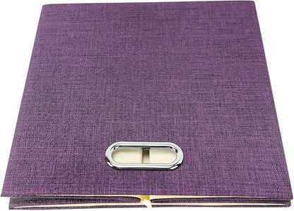 Posprica Storage Boxes, Foldable Organiser Cube Basket Bin, Thick and Heavy Duty (28×28×28cm/4pcs, Purple)