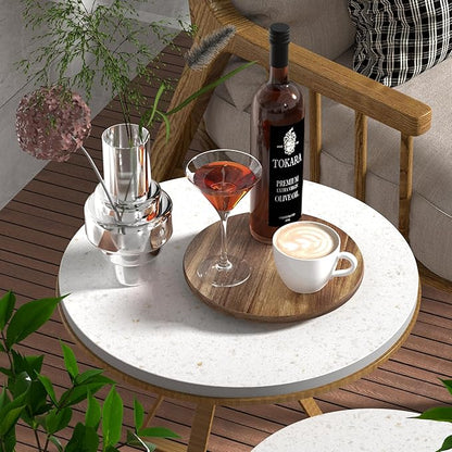 Lazy Susan for Table Top Bamboo Lazy Susan Turntable for Cabinet Kitchen Countertop Organizer for Condiment Bathroom Counter Organizer Decor Sink Tray Acacia Wood 10 Inch