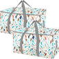 BALEINE 2-Pack Oversized Moving Bags with Reinforced Handles, Heavy-Duty Storage Tote for Clothes, Moving Supplies (Mosaic, 2-Pack)