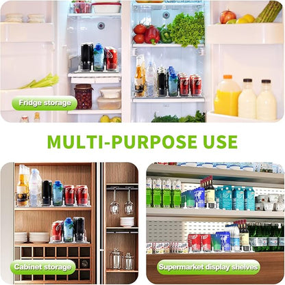 Coanto Drink Organizer for Fridge, Soda Can Dispenser for Refrigerator, Automatic Self-Pushing Fridge Drink Dispenser Holds up to 30 Cans, 6 Row