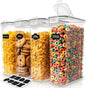 Utopia Kitchen Cereal Containers Storage Set – 4 Pack 4L(135.2 oz) Airtight Food Storage Containers with Lids, BPA-Free Cereal Dispensers for Pantry Organization and Storage (Clear)