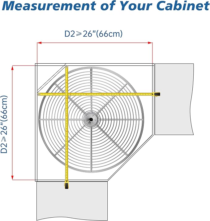 JOWBOOW 24" Chrome Corner Cabinet Lazy Susan, Full Circle Corner Cabinet Lazy Susan Replacement Shelves Rotating Rack for Corner Base Kitchen