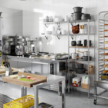 14" Deep x 24" Wide x 74" Height Wire Shelving Kit | 6-Tier | NSF Commercial Storage Rack Unit