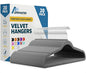 Lifemaster Velvet Non-Slip Hangers - 20 Pieces Non-Slip Coat Hanger Set with 360° Swivel Hook, Space-Saving, Sleek Design, Keep Closet Organized, Smooth Velvet Finish, Lightweight Construction - Gray