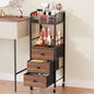 HapiRm Rolling Makeup Cart Organizer - Floor Skincare Make Up Storage with 3 Non-woven Fabric Drawers, Vanity Organizer Cosmetic Display Cases Holder for Skin Care Perfume Nail Polish Brush Hair Tool