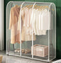 Clear Garment Rack Cover with Zipper Clothes Hanging Rack Cover Dustproof Waterproof Clothing Storage Protector (47.2x20x60 inch)
