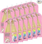 Univivi Dance Costume Bags Garment Bag 40 Inch Hanging Clothes for Dance Competitions, with 3 Medium Clear Zipper Pockets for Dance Costumes, Closet Storage (Pink) - 12 Pack