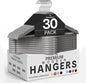 Utopia Home Premium Wooden Hangers 30 Pack - Durable & Slim Coat Hanger - Suit Hangers with 360-Degree Rotatable Hook - Wood Hangers with Shoulder Grooves (Grey)