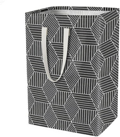 Waterproof Laundry Hamper Collapsible Laundry Basket Leather Handle Laundry Bag Large Clothes Storage Toy Organization for Bathroom Bedroom Laundryroom College Dorms (Heilingxing-001)