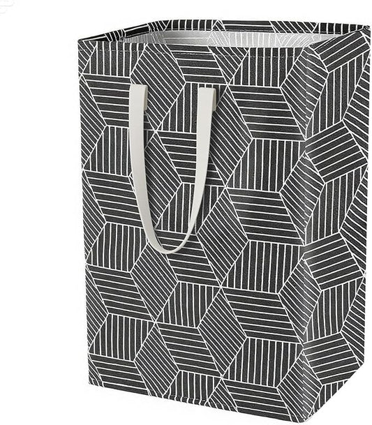 Waterproof Laundry Hamper Collapsible Laundry Basket Leather Handle Laundry Bag Large Clothes Storage Toy Organization for Bathroom Bedroom Laundryroom College Dorms (Heilingxing-001)