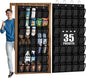 Aheroi 35 Pockets Large Over the Door Organizer, Breathable Mesh Pockets Hanging Shoe Organizer, Black Door Shoe Organizer Mesh Closet Shoe Holder Hanger Holds Up to 40 lbs, Space Saving Shoe Rack