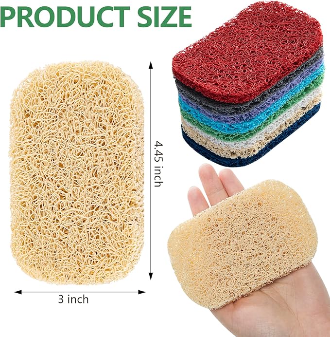 8Pcs Soap Saver Pad, Soap Savers for Bar Soap Bathroom Soap Dishes Self Draining Pads for Soap Lift Dish, Soap Holders for Bathroom (8 Colors)