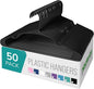 NEATERIZE Clothes Hangers Plastic 50 Pack for Adults - Plastic Hangers, The Perfect Coat Hanger and Space Saving Clothes Hangers for Closet, Percheros Ganchos para Colgar Ropa Hangars - Black Hangers