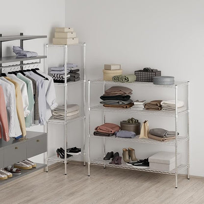 21" Deep x 54" Wide x 54" Height Wire Shelving Kit | 4-Tier | NSF Commercial Storage Rack Unit